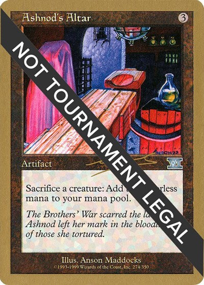 Ashnod's Altar - 2000 Nicolas Labarre (6ED) (World Championship Decks) Near Mint