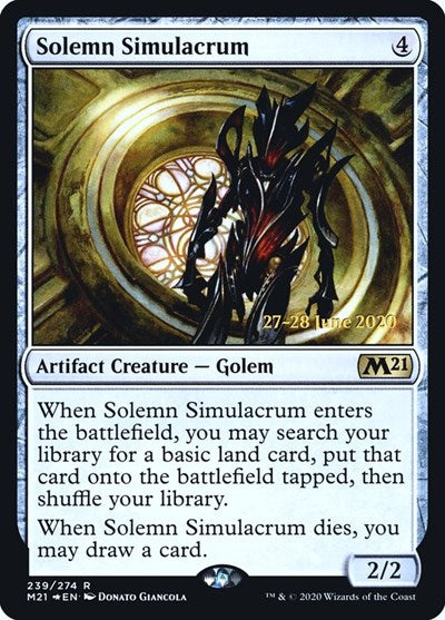 Solemn Simulacrum (Promos: Prerelease Cards) Near Mint Foil