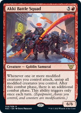 Akki Battle Squad (Commander: Kamigawa: Neon Dynasty) Light Play