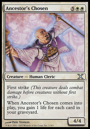 Ancestor's Chosen (10th Edition) Medium Play Foil