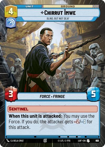 Chirrut Imwe Blind, but not Deaf (Hyperspace Foil) (Legends of the Force) Near Mint Foil