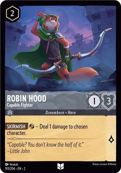 Robin Hood - Capable Fighter (Rise of the Floodborn) Near Mint Cold Foil