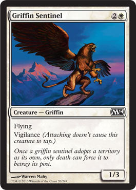 Griffin Sentinel (Magic 2014 Core Set) Medium Play Foil