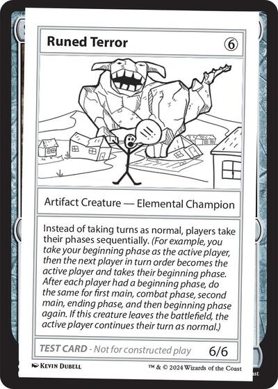 Runed Terror (Mystery Booster 2 Playtest Cards) Light Play