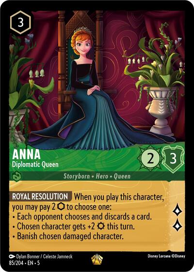 Anna - Diplomatic Queen (Shimmering Skies) Near Mint Cold Foil