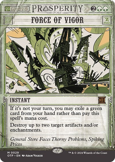 Force of Vigor (Outlaws of Thunder Junction: Breaking News) Light Play Foil