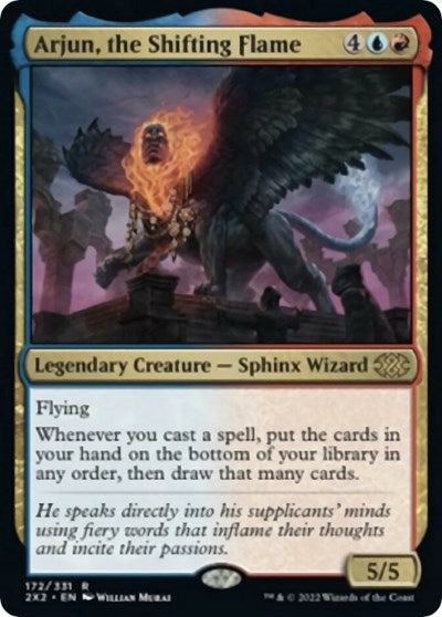 Arjun, the Shifting Flame (Double Masters 2022) Light Play Foil