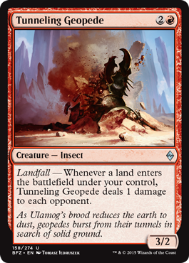 Tunneling Geopede (Battle for Zendikar) Light Play
