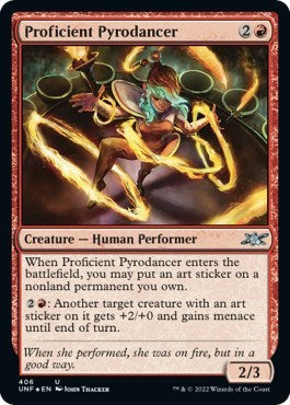 Proficient Pyrodancer (Galaxy Foil) (Unfinity) Near Mint Foil