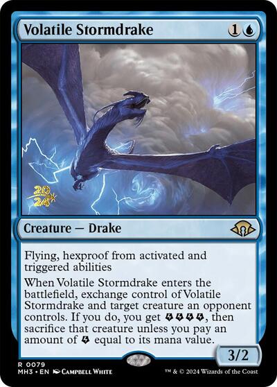 Volatile Stormdrake (Promos: Prerelease Cards) Medium Play Foil