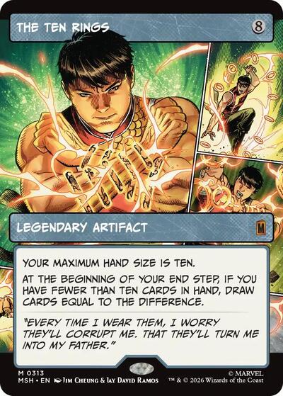 The Ten Rings (Borderless) (Marvel Super Heroes) Light Play Foil
