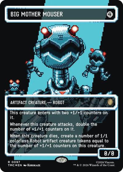 Big Mother Mouser (Borderless) (Surge Foil) (Commander: Teenage Mutant Ninja Turtles) Near Mint Foil