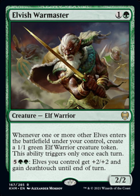 Elvish Warmaster (Kaldheim) Light Play Foil