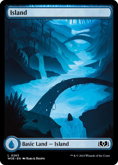 Island (0263) (Wilds of Eldraine) Light Play Foil