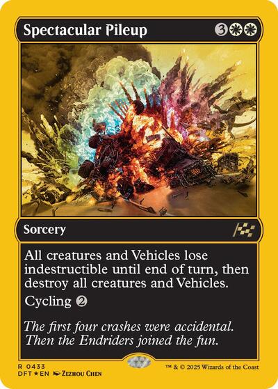 Spectacular Pileup (First-Place Foil) (Aetherdrift) Light Play Foil