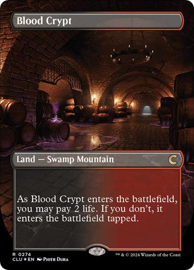 Blood Crypt (Borderless) (Ravnica: Clue Edition) Medium Play Foil