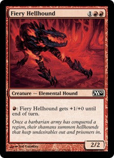 Fiery Hellhound (Magic 2010 Core Set) Light Play