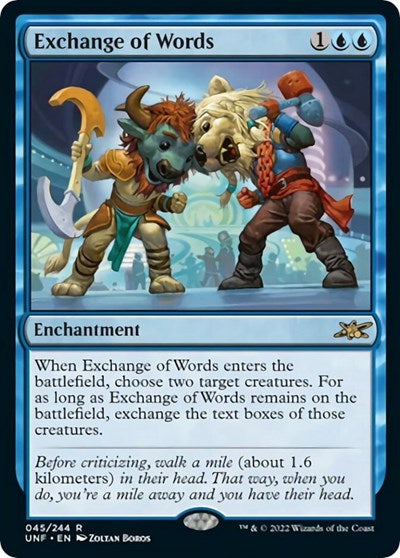 Exchange of Words (Unfinity) Damaged / Poor
