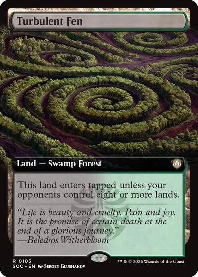 Turbulent Fen (Extended Art) (Commander: Secrets of Strixhaven) Near Mint