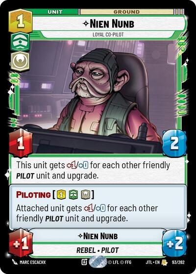 Nien Nunb Loyal Co-Pilot (Jump to Lightspeed) Near Mint