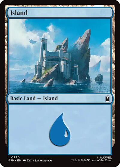 Island (0290) (Marvel Super Heroes) Near Mint Foil