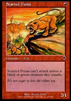 Scarred Puma (Invasion) Light Play Foil