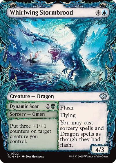 Whirlwing Stormbrood (Showcase) (Tarkir: Dragonstorm) Light Play Foil