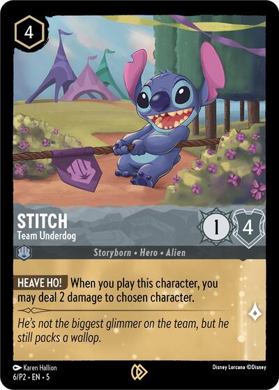 Stitch - Team Underdog (Disney Lorcana Promo Cards) Near Mint Cold Foil