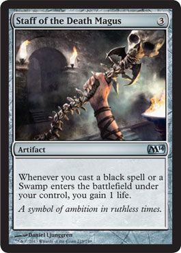 Staff of the Death Magus (Magic 2014 Core Set) Light Play