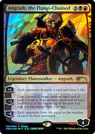 Angrath, the Flame-Chained (Promos: Unique and Miscellaneous) Light Play Foil