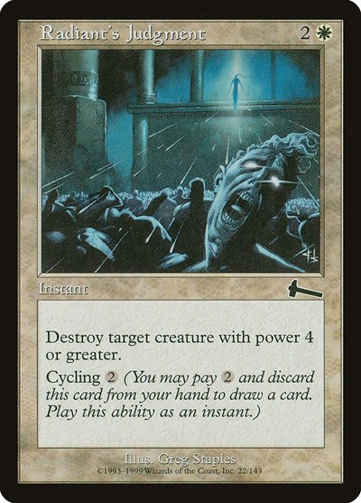 Radiant's Judgment (Urza's Legacy) Light Play Foil