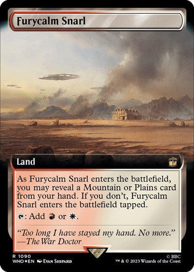 Furycalm Snarl (Extended Art) (Surge Foil) (Universes Beyond: Doctor Who) Light Play Foil