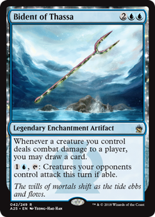 Bident of Thassa (Masters 25) Light Play Foil