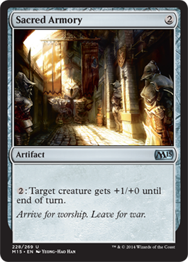 Sacred Armory (Magic 2015 Core Set) Heavy Play