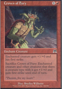 Crown of Fury (Onslaught) Light Play Foil