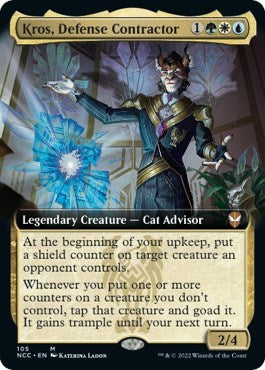 Kros, Defense Contractor (Extended Art) (Commander: Streets of New Capenna) Light Play Foil
