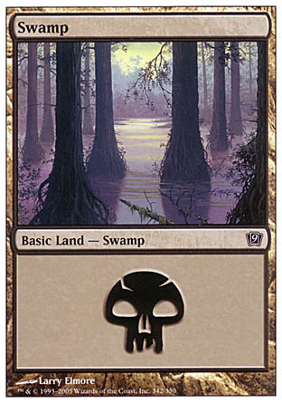Swamp (342) (9th Edition) Medium Play