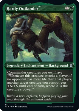 Hardy Outlander (Etched Foil) (Commander Legends: Battle for Baldur's Gate) Near Mint Foil