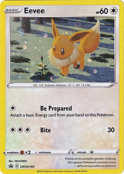 Eevee - SWSH190 (SWSH: Sword & Shield Promo Cards) Light Play Holofoil