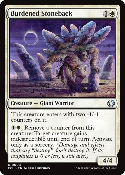 Burdened Stoneback (Lorwyn Eclipsed) Near Mint Foil