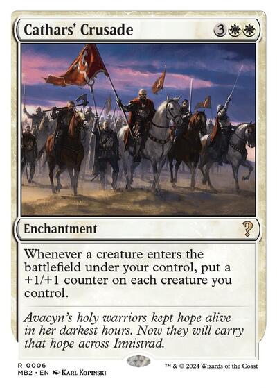 Cathars' Crusade (White Border) (Mystery Booster 2) Light Play