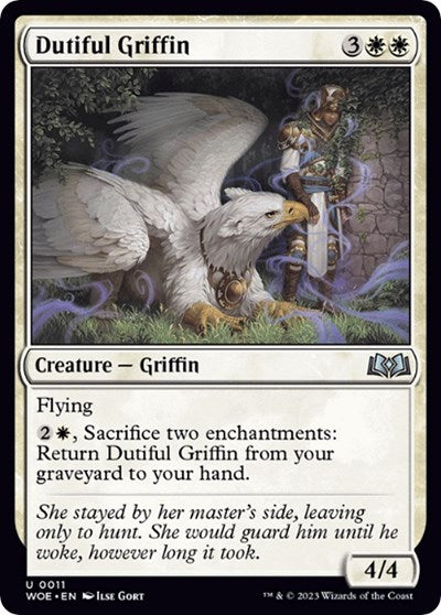 Dutiful Griffin (Wilds of Eldraine) Light Play Foil