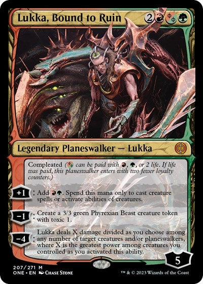 Lukka, Bound to Ruin (Phyrexia: All Will Be One) Near Mint Foil