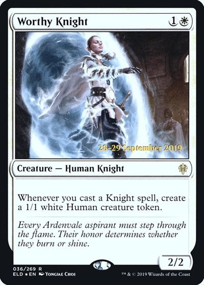 Worthy Knight (Promos: Prerelease Cards) Medium Play Foil