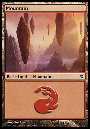 Mountain (242a) (Zendikar) Near Mint
