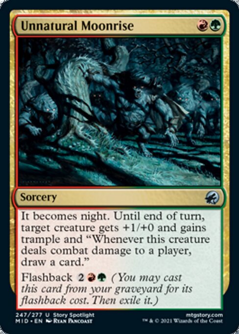 Unnatural Moonrise (Innistrad: Midnight Hunt) Near Mint Foil