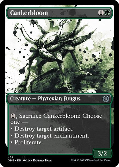 Cankerbloom (Showcase) (Step-and-Compleat Foil) (Phyrexia: All Will Be One) Light Play Foil