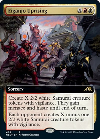 Eiganjo Uprising (Extended Art) (Kamigawa: Neon Dynasty) Near Mint Foil