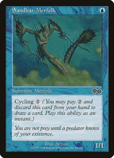 Sandbar Merfolk (Urza's Saga) Light Play