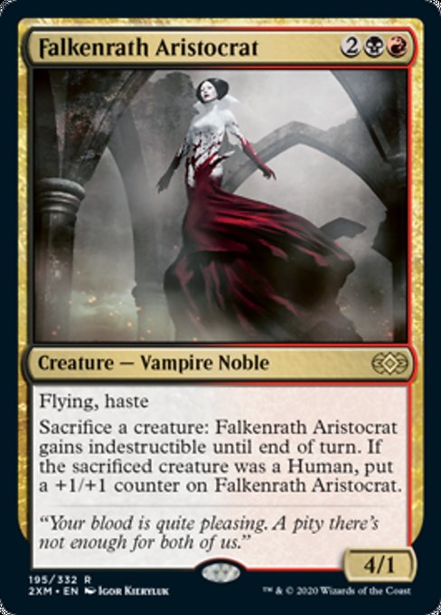 Falkenrath Aristocrat (Double Masters) Light Play Foil